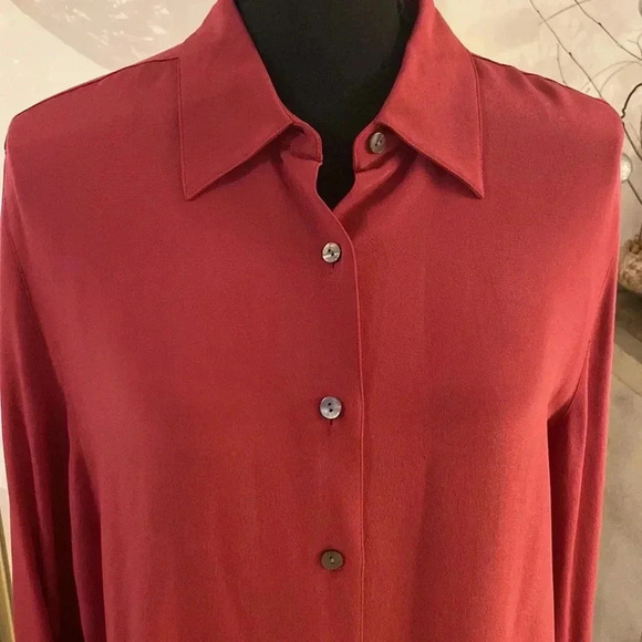 Charter club silk blouse size PM - Picture 3 of 5